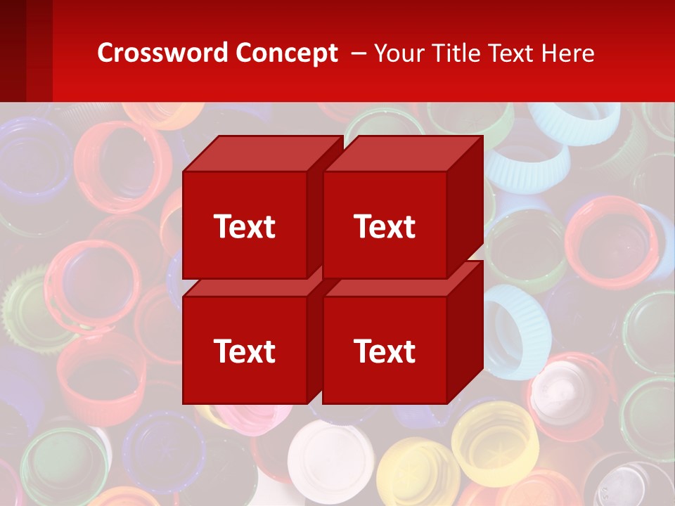 A Large Pile Of Colorful Cups With A Red Background PowerPoint Template