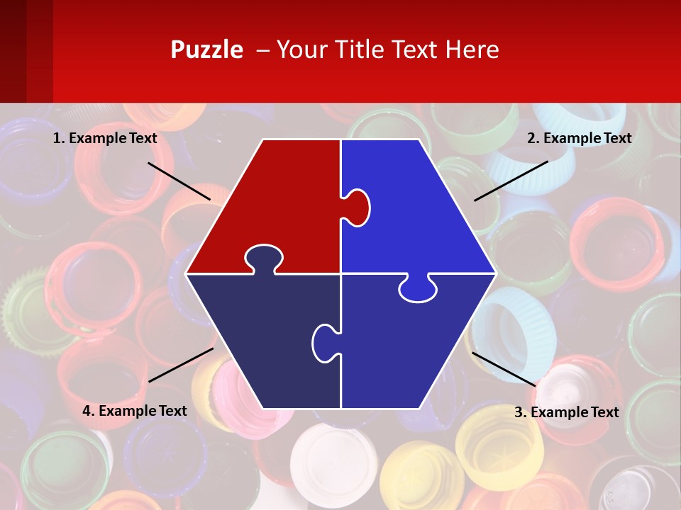 A Large Pile Of Colorful Cups With A Red Background PowerPoint Template