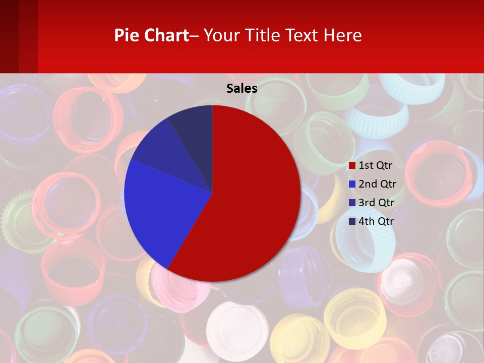 A Large Pile Of Colorful Cups With A Red Background PowerPoint Template