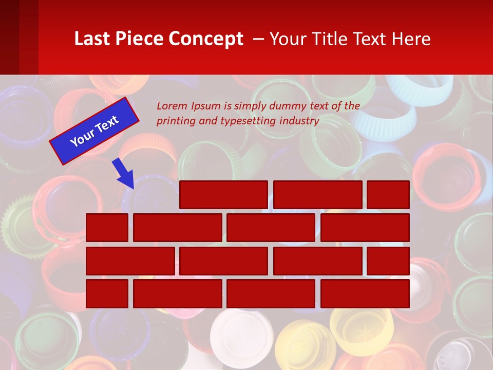 A Large Pile Of Colorful Cups With A Red Background PowerPoint Template