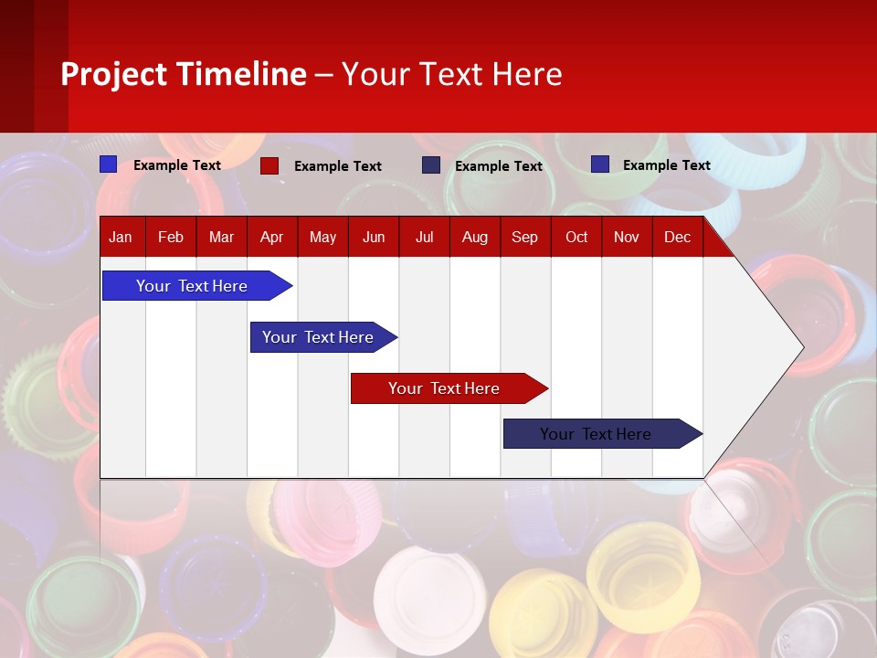 A Large Pile Of Colorful Cups With A Red Background PowerPoint Template