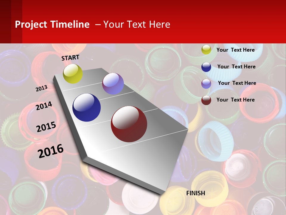 A Large Pile Of Colorful Cups With A Red Background PowerPoint Template