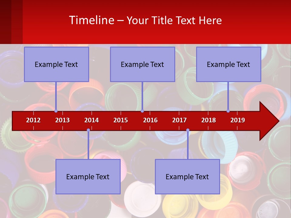 A Large Pile Of Colorful Cups With A Red Background PowerPoint Template
