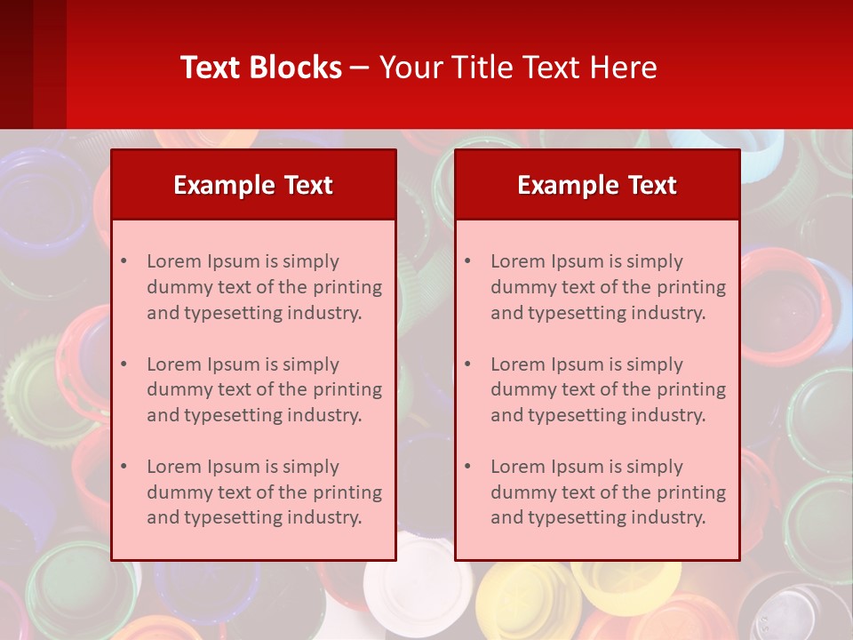 A Large Pile Of Colorful Cups With A Red Background PowerPoint Template