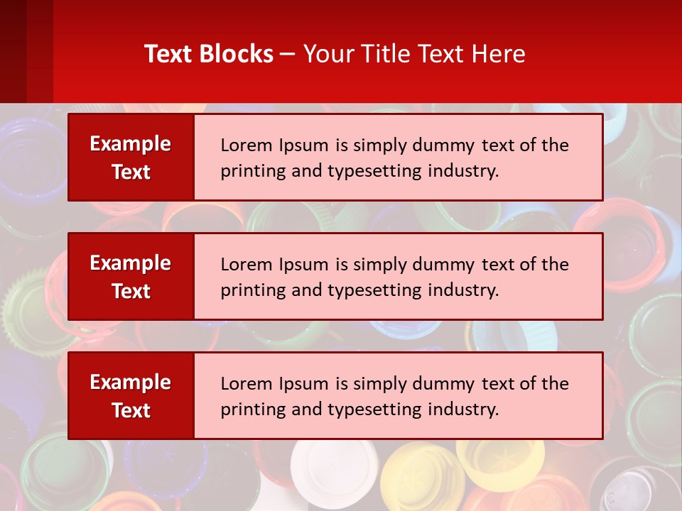 A Large Pile Of Colorful Cups With A Red Background PowerPoint Template
