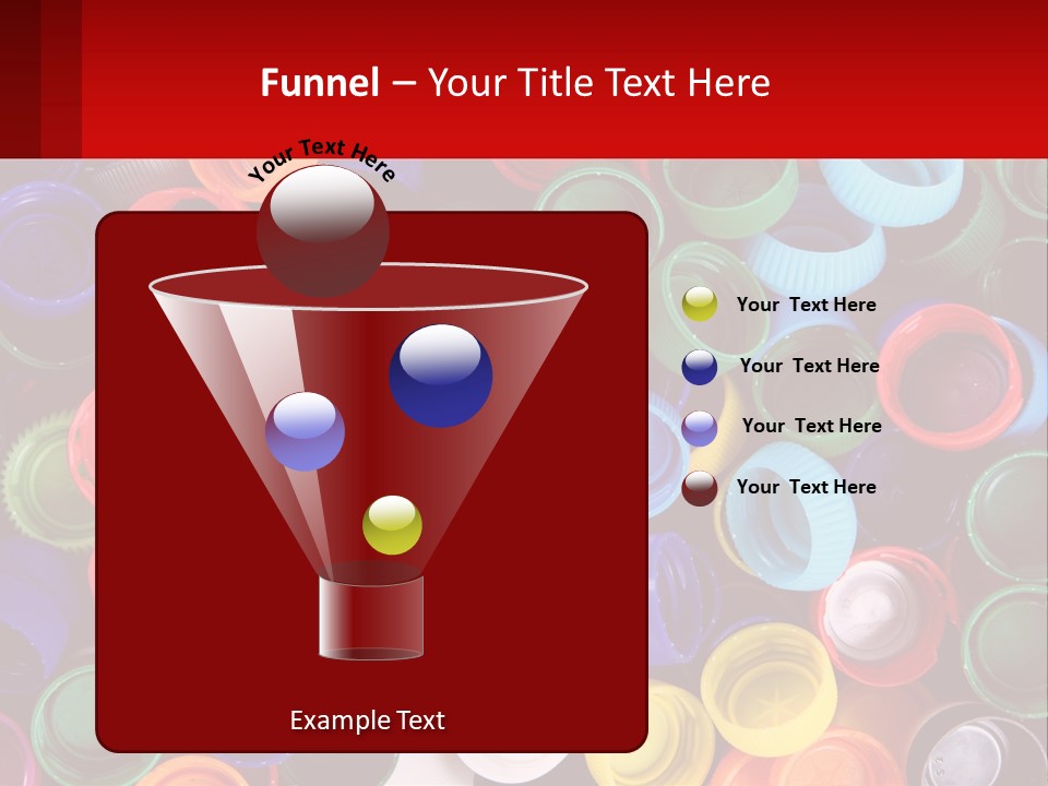 A Large Pile Of Colorful Cups With A Red Background PowerPoint Template