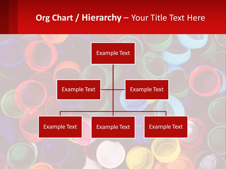 A Large Pile Of Colorful Cups With A Red Background PowerPoint Template