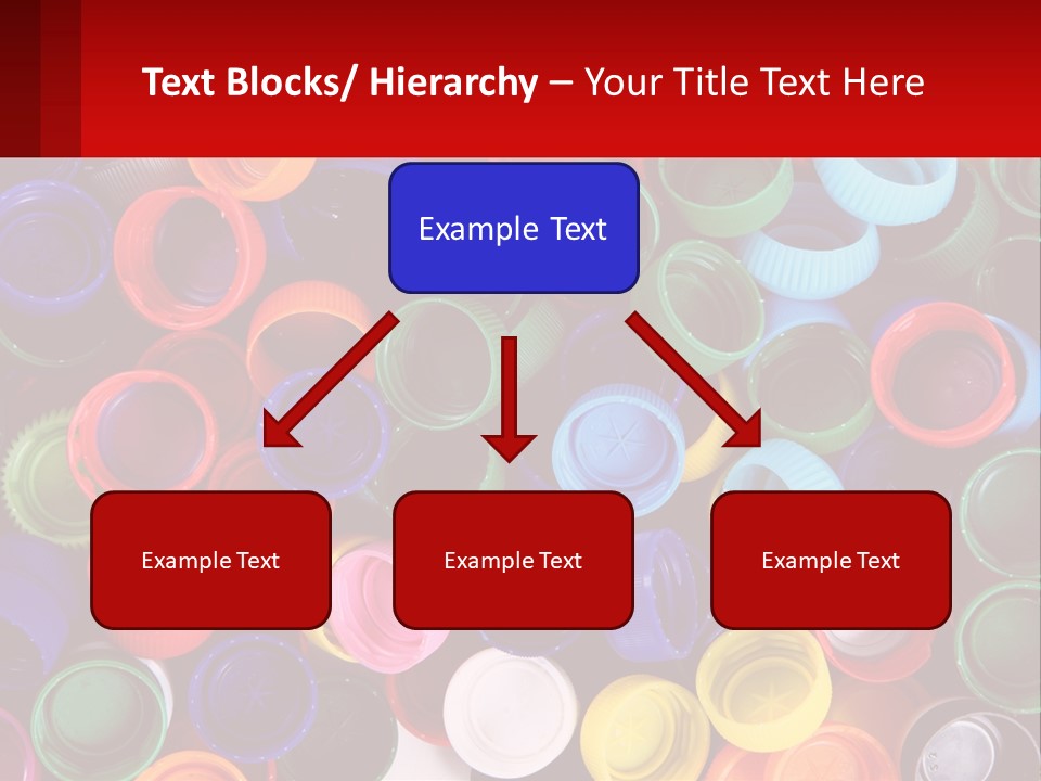 A Large Pile Of Colorful Cups With A Red Background PowerPoint Template