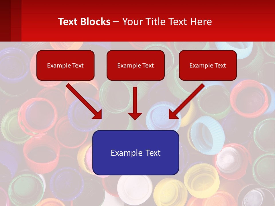 A Large Pile Of Colorful Cups With A Red Background PowerPoint Template