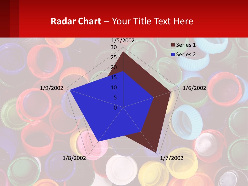 A Large Pile Of Colorful Cups With A Red Background PowerPoint Template