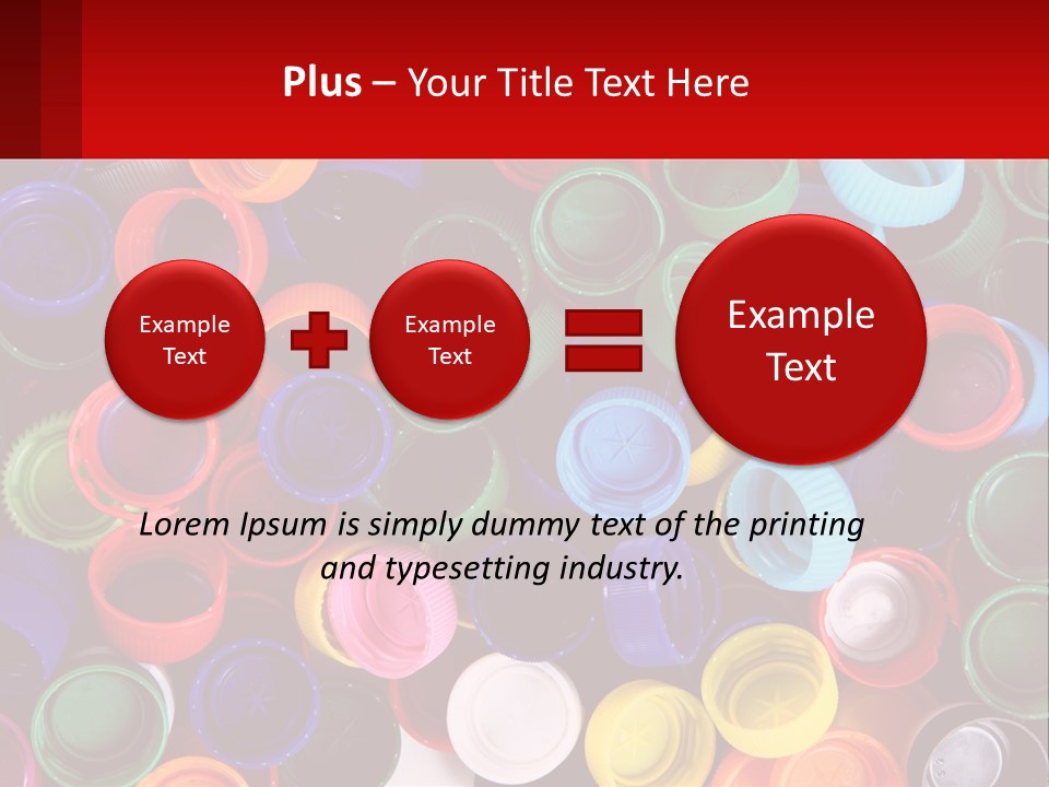A Large Pile Of Colorful Cups With A Red Background PowerPoint Template