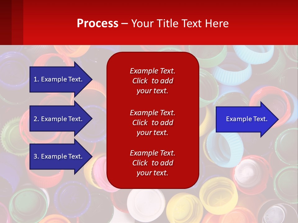 A Large Pile Of Colorful Cups With A Red Background PowerPoint Template