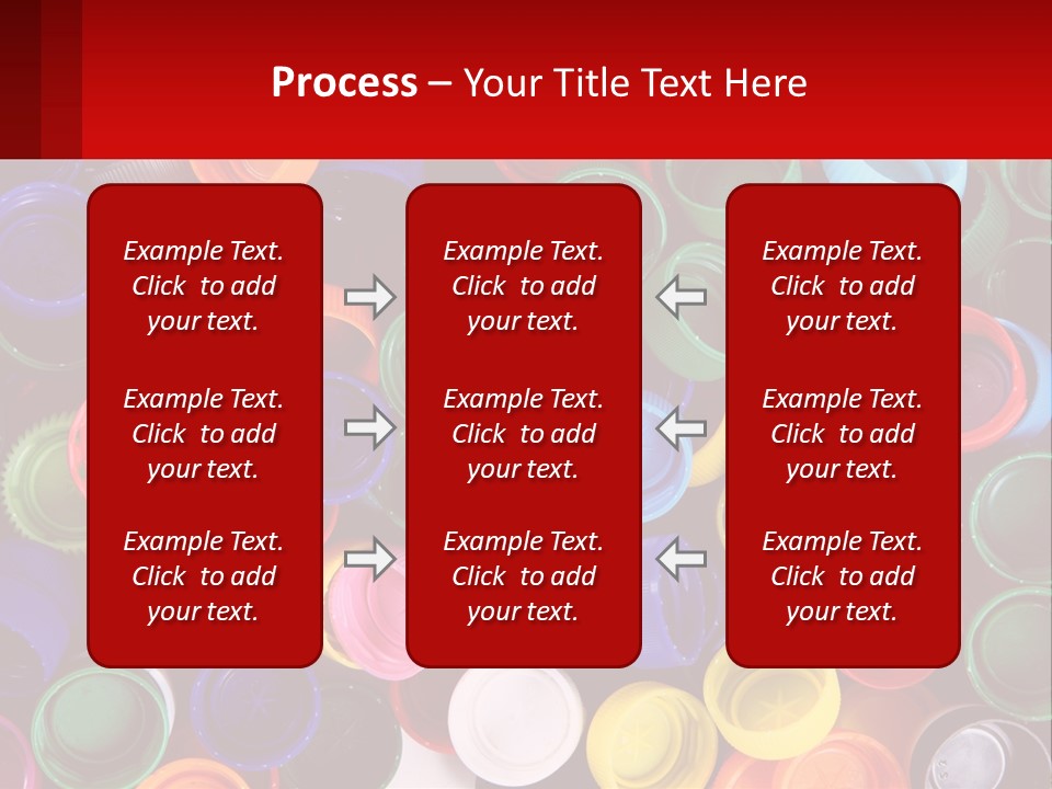 A Large Pile Of Colorful Cups With A Red Background PowerPoint Template