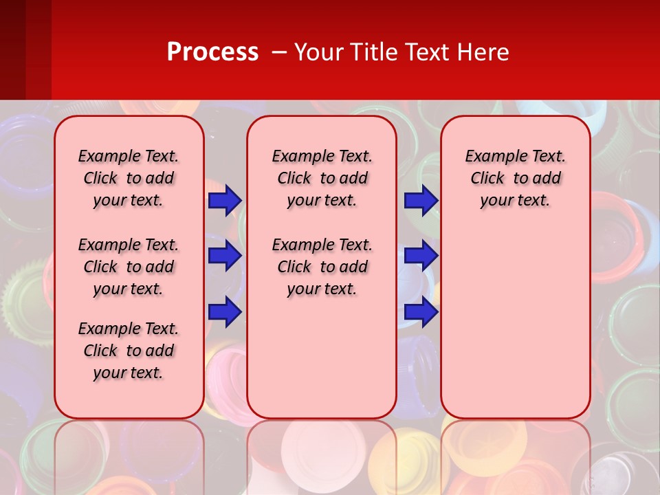 A Large Pile Of Colorful Cups With A Red Background PowerPoint Template