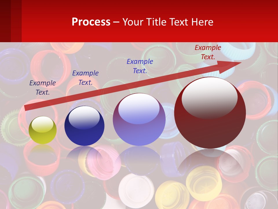 A Large Pile Of Colorful Cups With A Red Background PowerPoint Template
