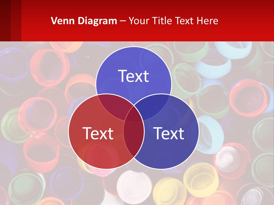 A Large Pile Of Colorful Cups With A Red Background PowerPoint Template