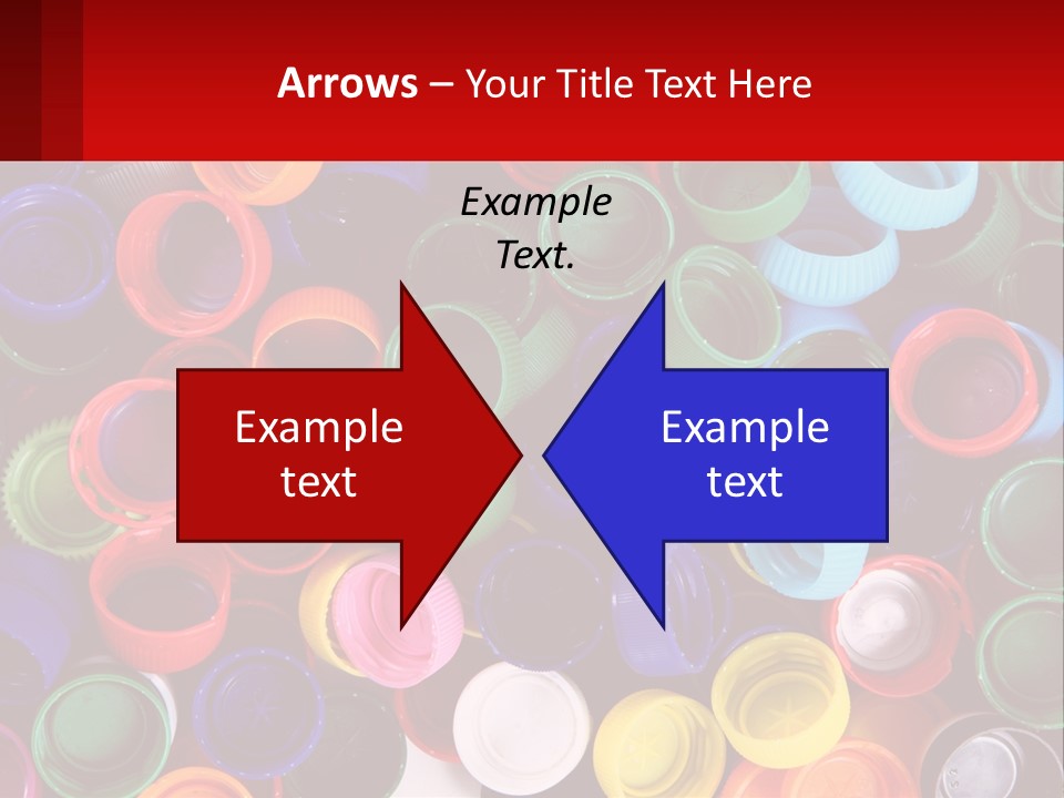 A Large Pile Of Colorful Cups With A Red Background PowerPoint Template