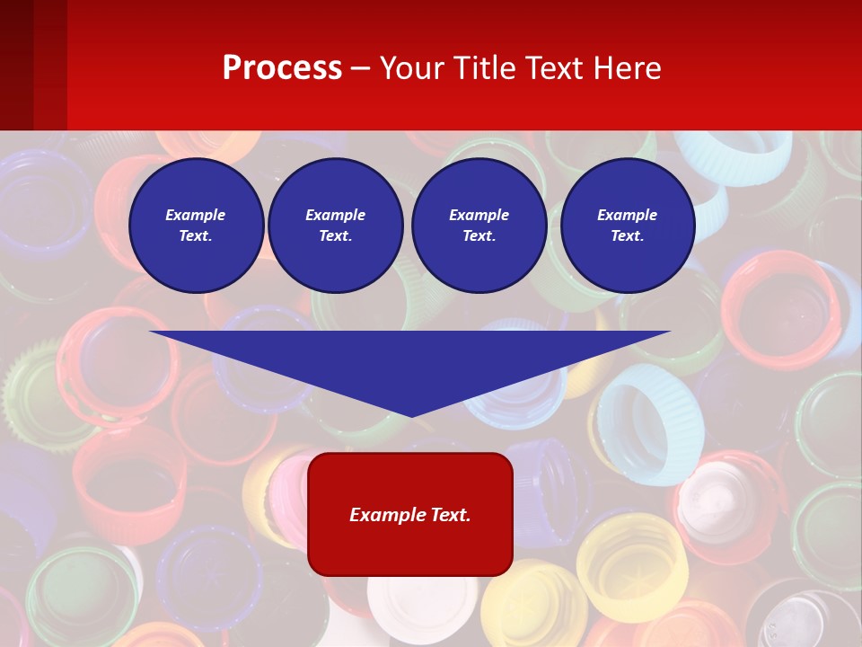 A Large Pile Of Colorful Cups With A Red Background PowerPoint Template
