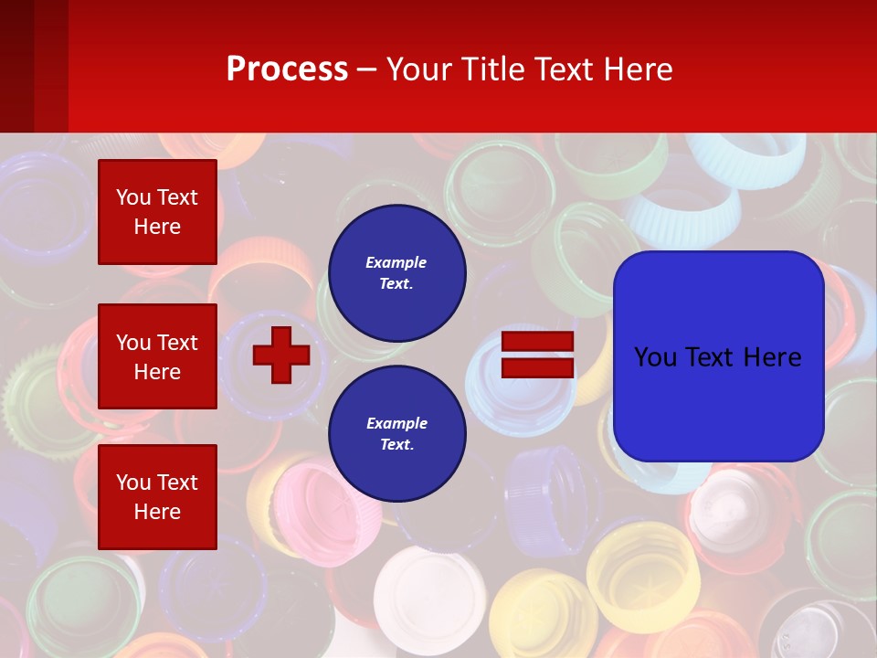 A Large Pile Of Colorful Cups With A Red Background PowerPoint Template