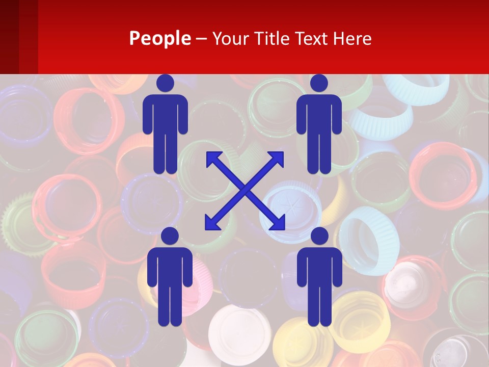 A Large Pile Of Colorful Cups With A Red Background PowerPoint Template