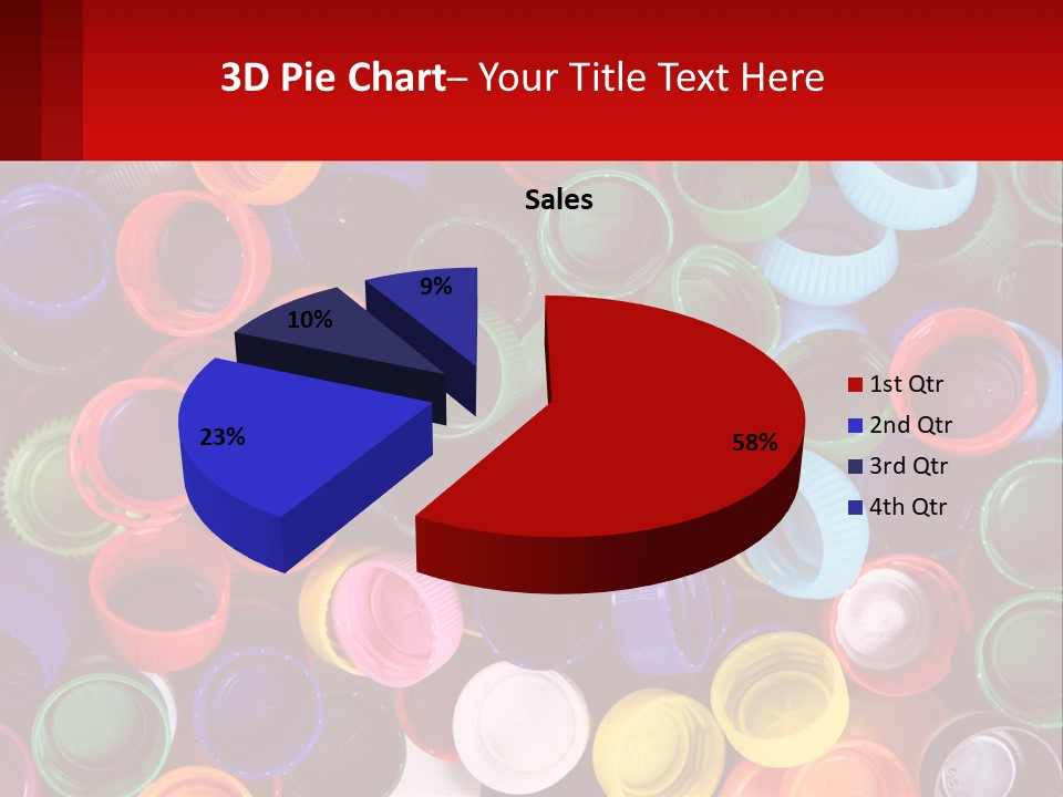 A Large Pile Of Colorful Cups With A Red Background PowerPoint Template