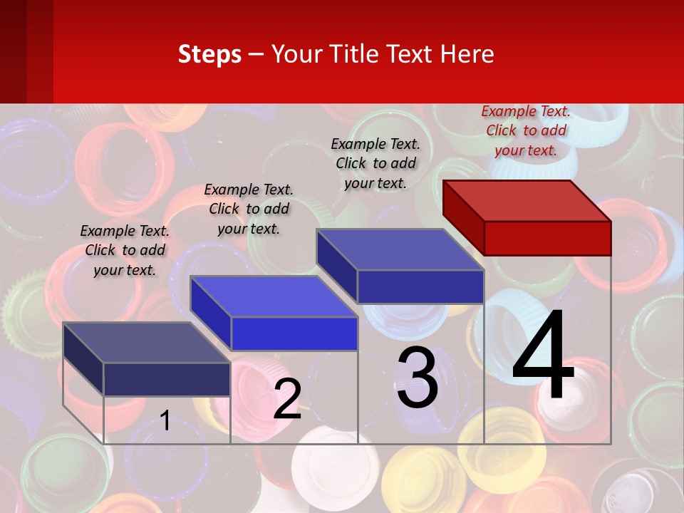 A Large Pile Of Colorful Cups With A Red Background PowerPoint Template