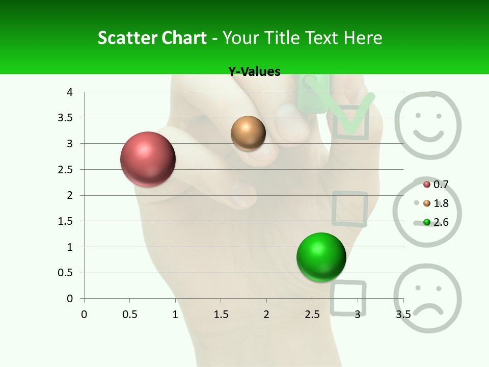 A Hand Writing On A Green Business Card PowerPoint Template