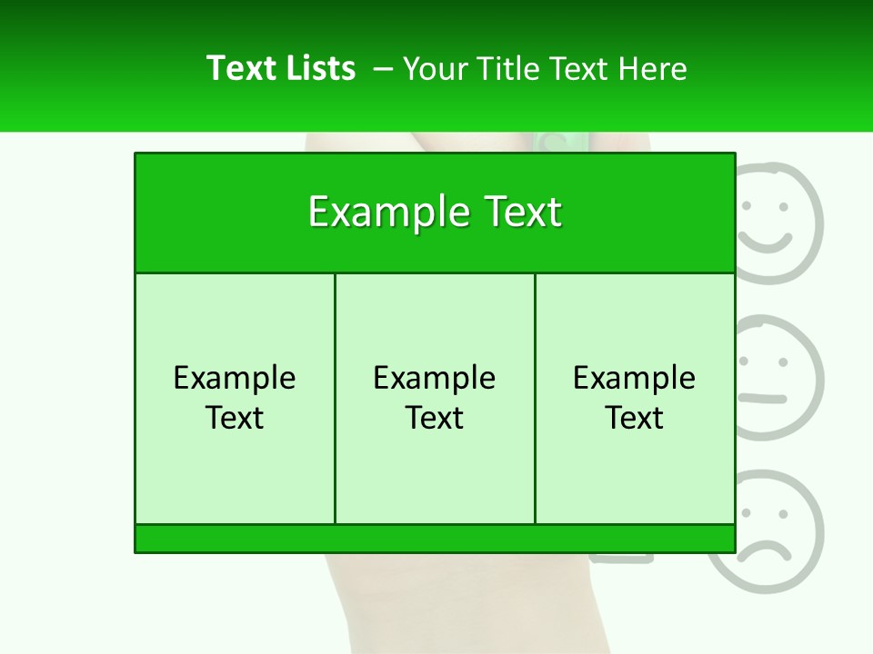 A Hand Writing On A Green Business Card PowerPoint Template