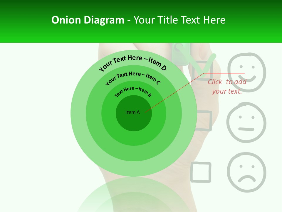 A Hand Writing On A Green Business Card PowerPoint Template