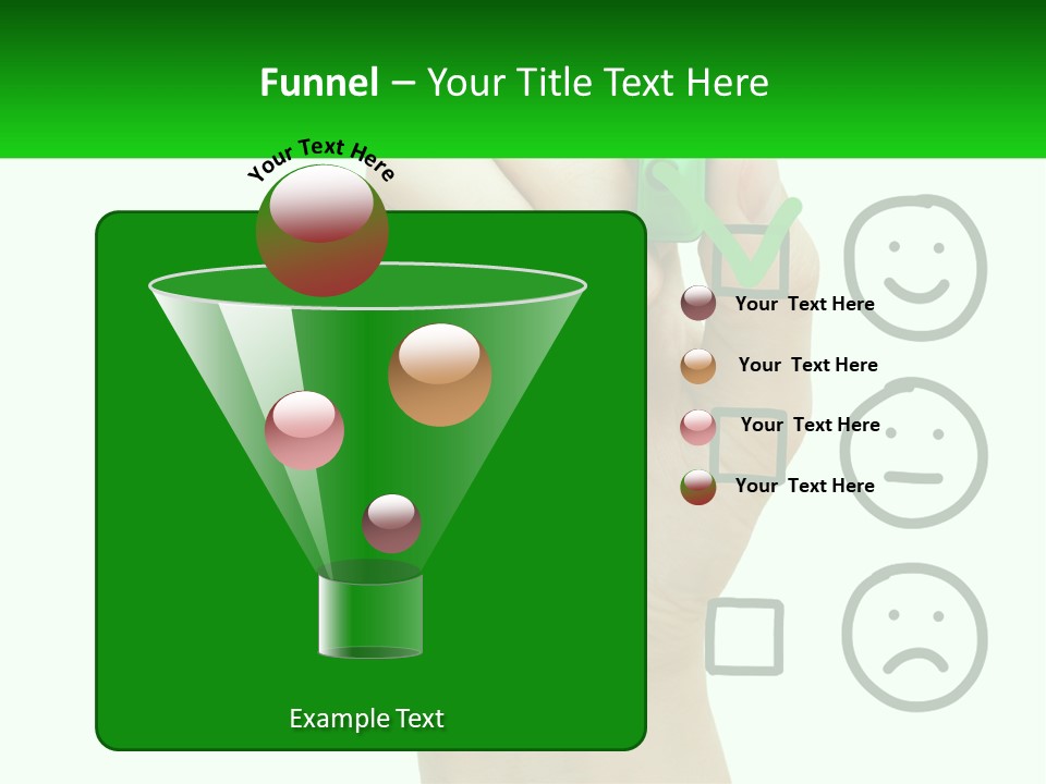 A Hand Writing On A Green Business Card PowerPoint Template