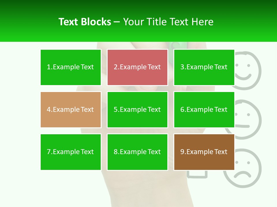 A Hand Writing On A Green Business Card PowerPoint Template