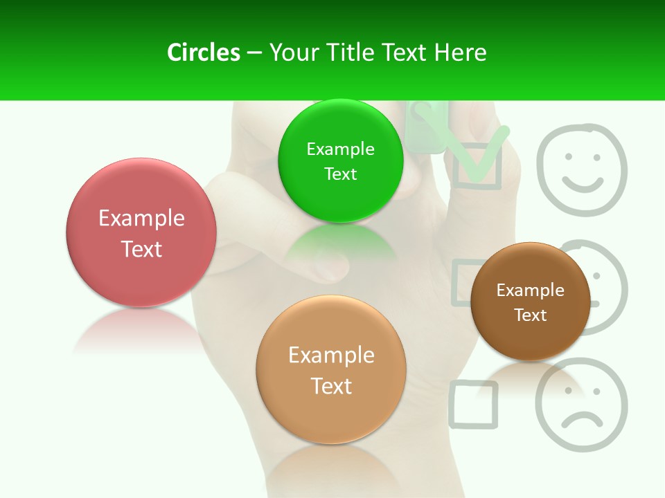 A Hand Writing On A Green Business Card PowerPoint Template