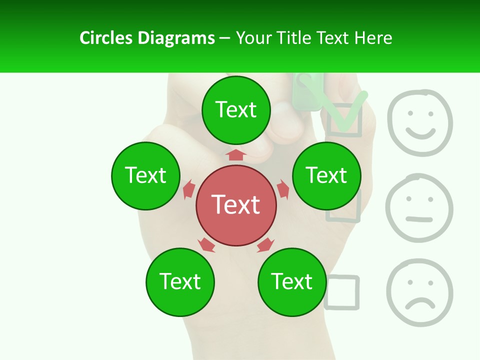 A Hand Writing On A Green Business Card PowerPoint Template