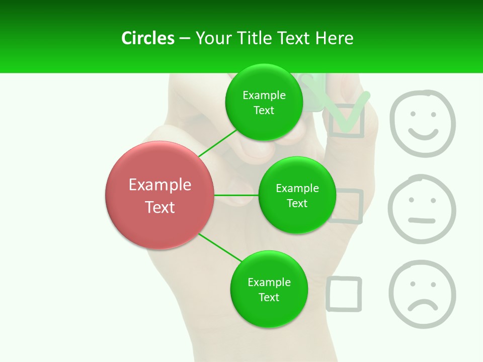A Hand Writing On A Green Business Card PowerPoint Template