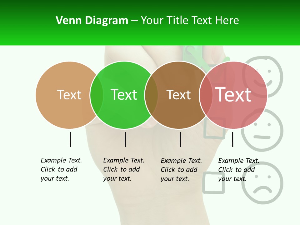 A Hand Writing On A Green Business Card PowerPoint Template