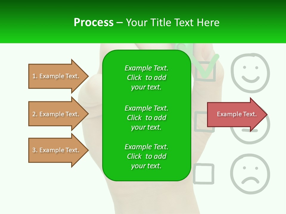 A Hand Writing On A Green Business Card PowerPoint Template