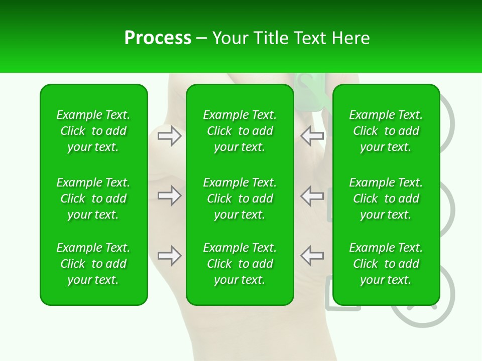 A Hand Writing On A Green Business Card PowerPoint Template