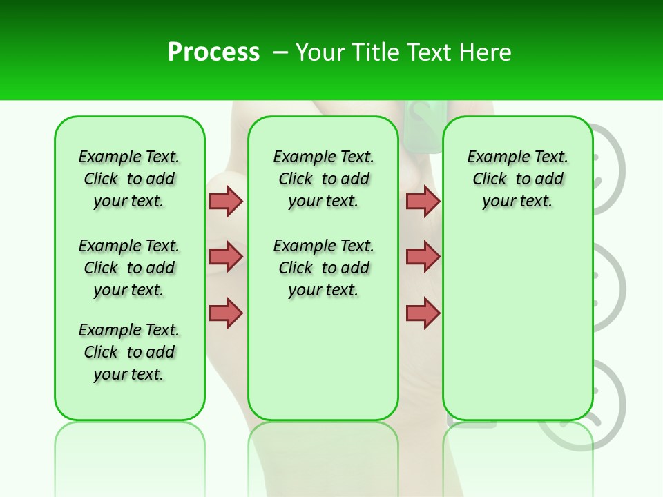 A Hand Writing On A Green Business Card PowerPoint Template