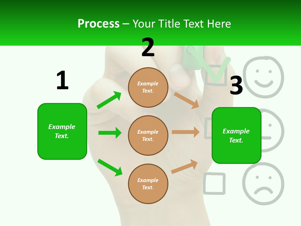 A Hand Writing On A Green Business Card PowerPoint Template