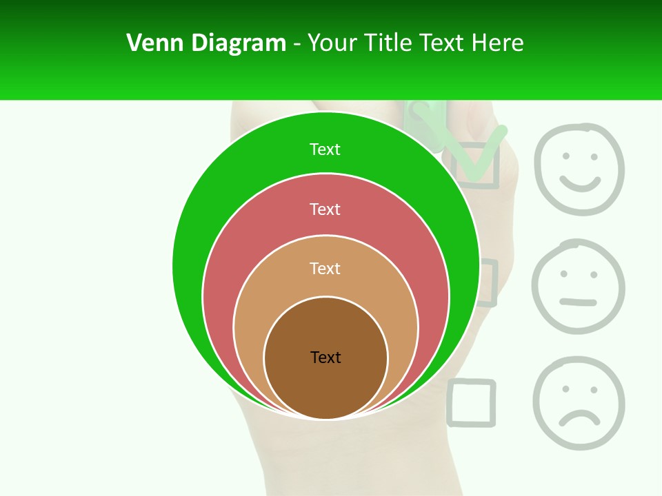 A Hand Writing On A Green Business Card PowerPoint Template
