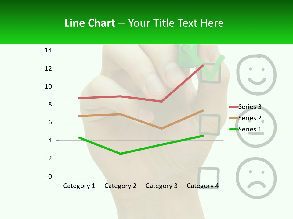 A Hand Writing On A Green Business Card PowerPoint Template