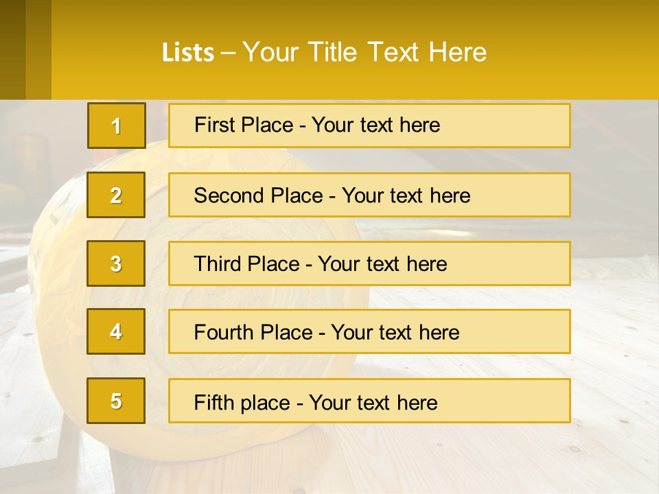 A Yellow Roll Of Insulation In A Attic PowerPoint Template