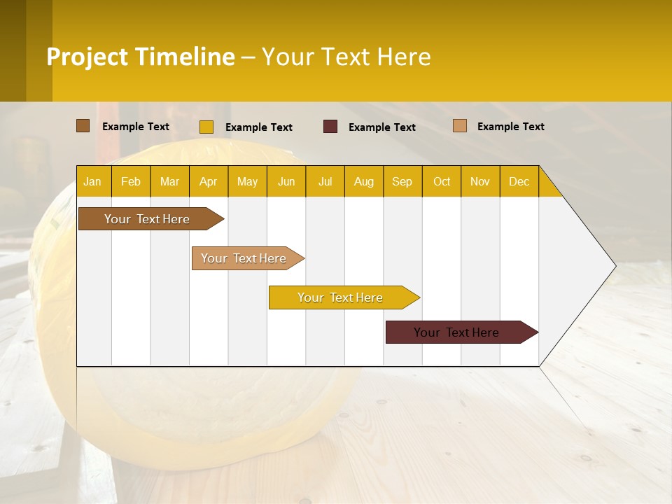 A Yellow Roll Of Insulation In A Attic PowerPoint Template