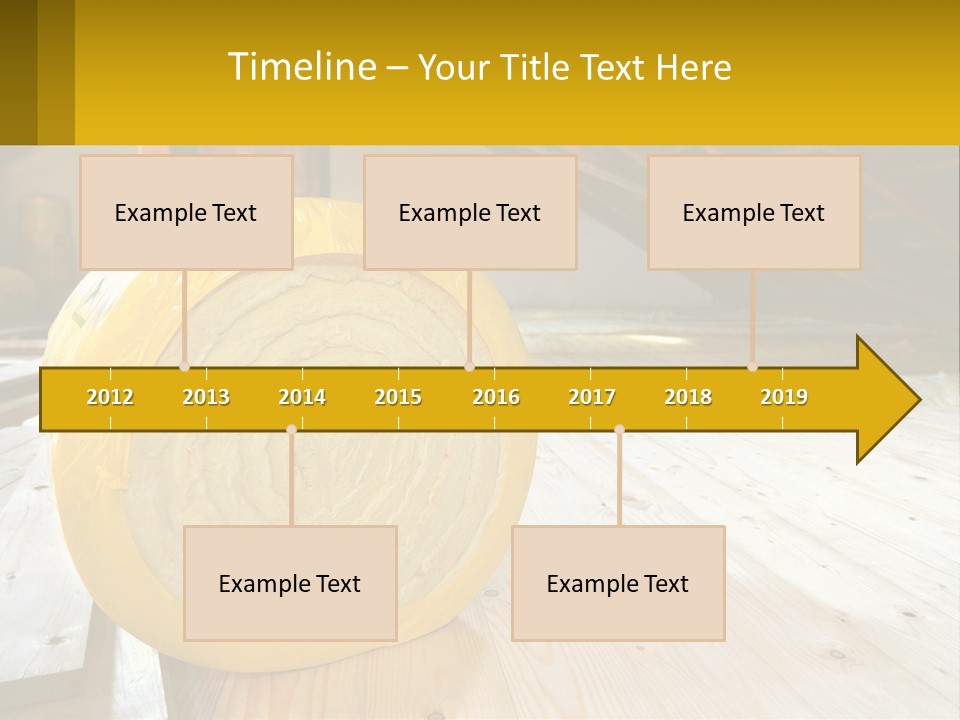 A Yellow Roll Of Insulation In A Attic PowerPoint Template