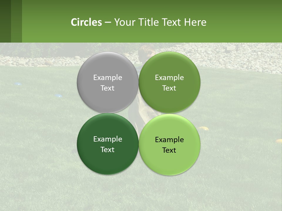 A Young Boy Standing On Top Of A Lush Green Field PowerPoint Template