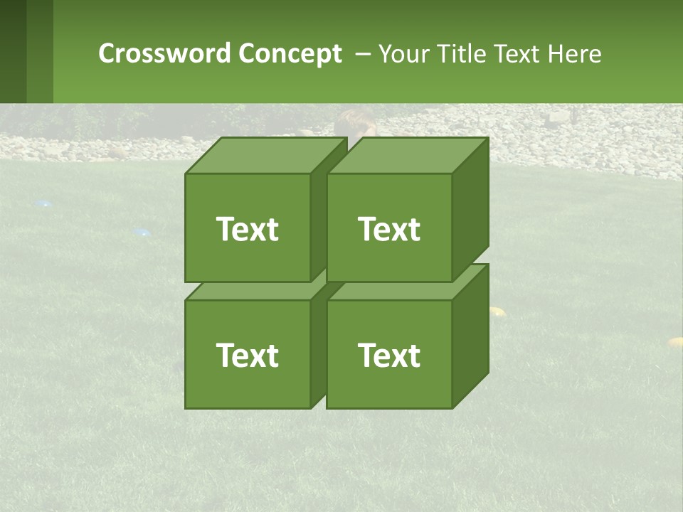 A Young Boy Standing On Top Of A Lush Green Field PowerPoint Template