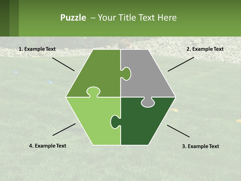 A Young Boy Standing On Top Of A Lush Green Field PowerPoint Template