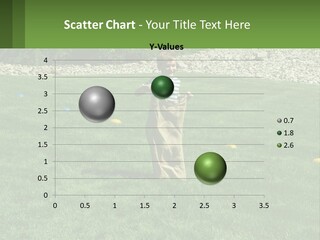 A Young Boy Standing On Top Of A Lush Green Field PowerPoint Template