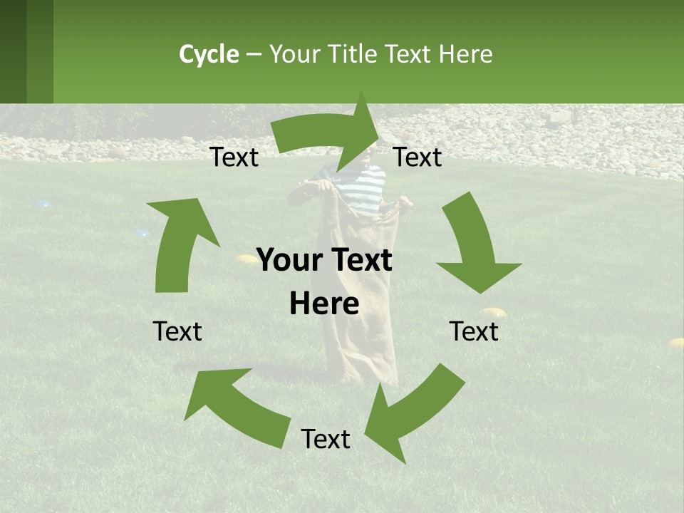 A Young Boy Standing On Top Of A Lush Green Field PowerPoint Template