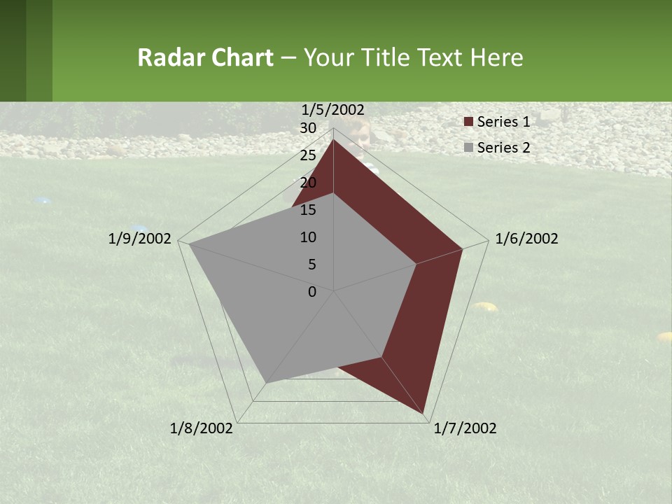 A Young Boy Standing On Top Of A Lush Green Field PowerPoint Template